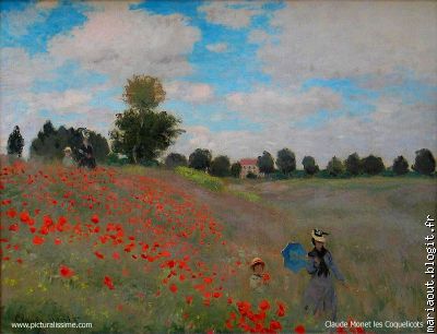 Claude Monet ...Les coquelicots..C'est. .toi Lowenstein dans le champ !